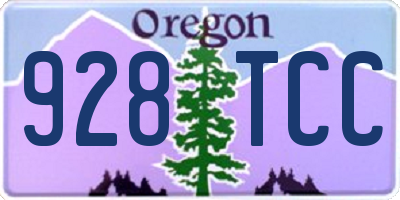 OR license plate 928TCC