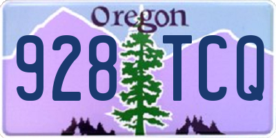 OR license plate 928TCQ