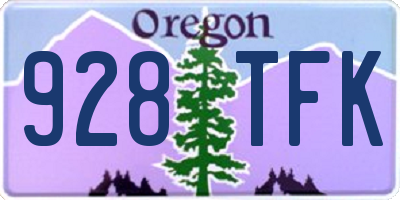 OR license plate 928TFK