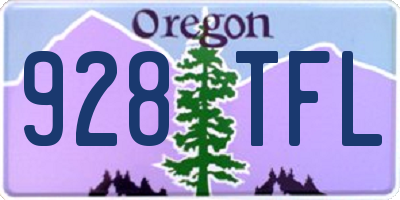 OR license plate 928TFL