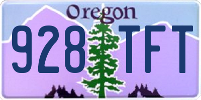 OR license plate 928TFT