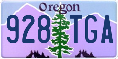 OR license plate 928TGA