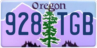 OR license plate 928TGB