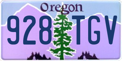 OR license plate 928TGV