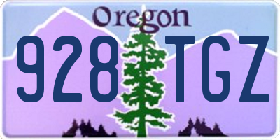 OR license plate 928TGZ
