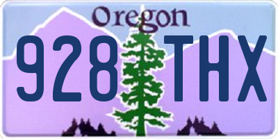 OR license plate 928THX