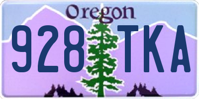 OR license plate 928TKA