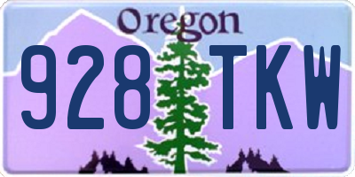 OR license plate 928TKW