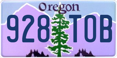 OR license plate 928TOB