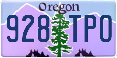 OR license plate 928TPO