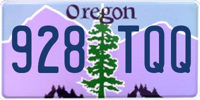 OR license plate 928TQQ