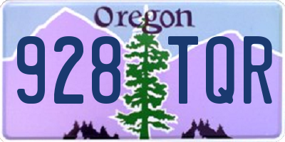 OR license plate 928TQR