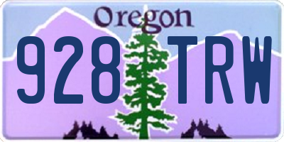 OR license plate 928TRW