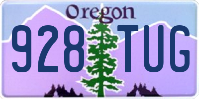 OR license plate 928TUG