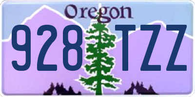OR license plate 928TZZ