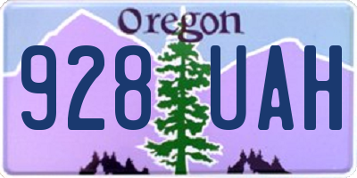OR license plate 928UAH