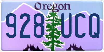 OR license plate 928UCQ