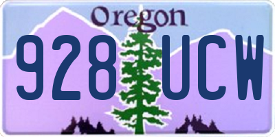 OR license plate 928UCW