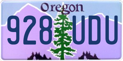 OR license plate 928UDU