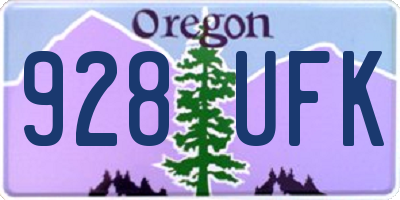 OR license plate 928UFK