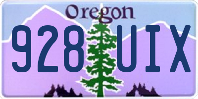 OR license plate 928UIX