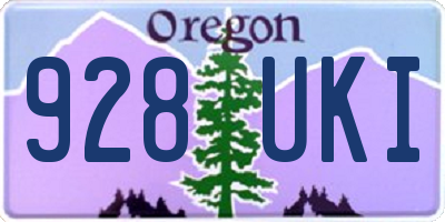 OR license plate 928UKI