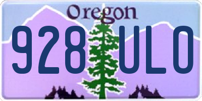 OR license plate 928ULO