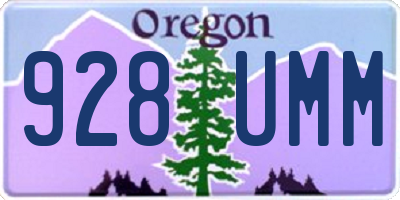 OR license plate 928UMM