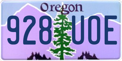 OR license plate 928UOE