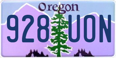 OR license plate 928UON