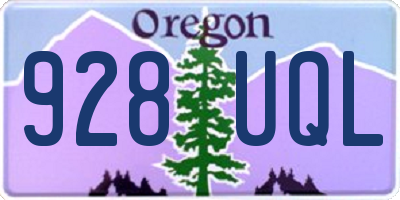 OR license plate 928UQL