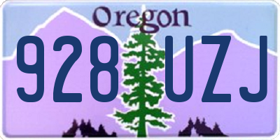 OR license plate 928UZJ
