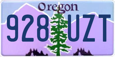 OR license plate 928UZT