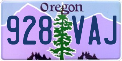 OR license plate 928VAJ