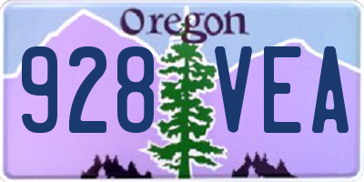 OR license plate 928VEA