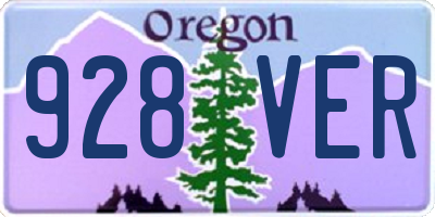OR license plate 928VER