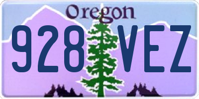 OR license plate 928VEZ