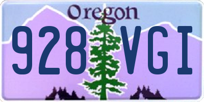 OR license plate 928VGI