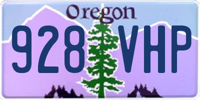 OR license plate 928VHP