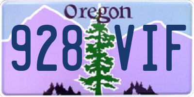 OR license plate 928VIF