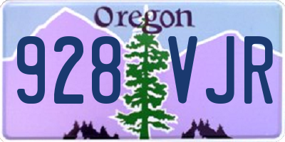 OR license plate 928VJR