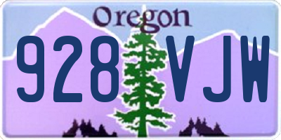 OR license plate 928VJW
