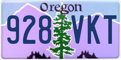 OR license plate 928VKT