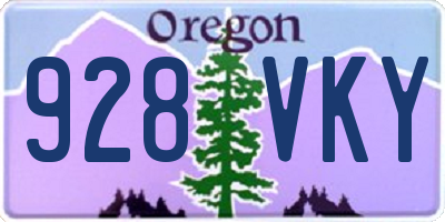 OR license plate 928VKY