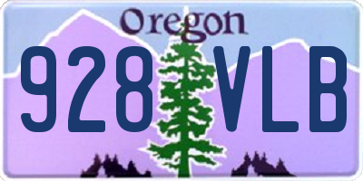OR license plate 928VLB