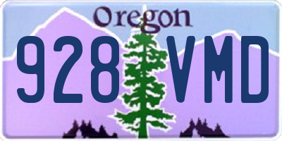 OR license plate 928VMD