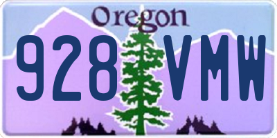 OR license plate 928VMW