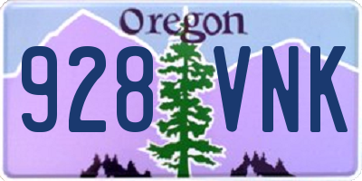OR license plate 928VNK
