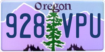 OR license plate 928VPU