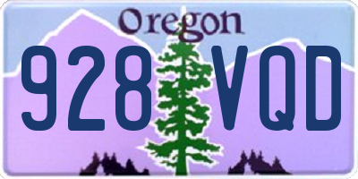 OR license plate 928VQD
